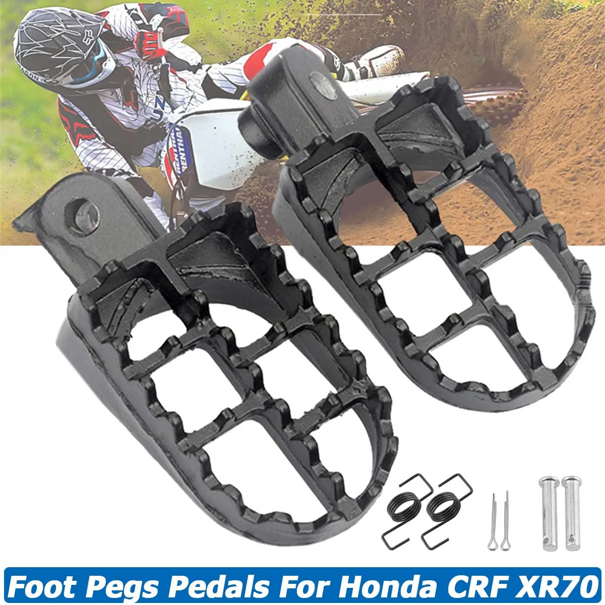 

Side Foot Pegs Pedals Pit Dirt Bike Pit SSR SDG Footrests For Yamaha PW50 PW80 For Honda XR50 CRF70 Motorcycle Accessories