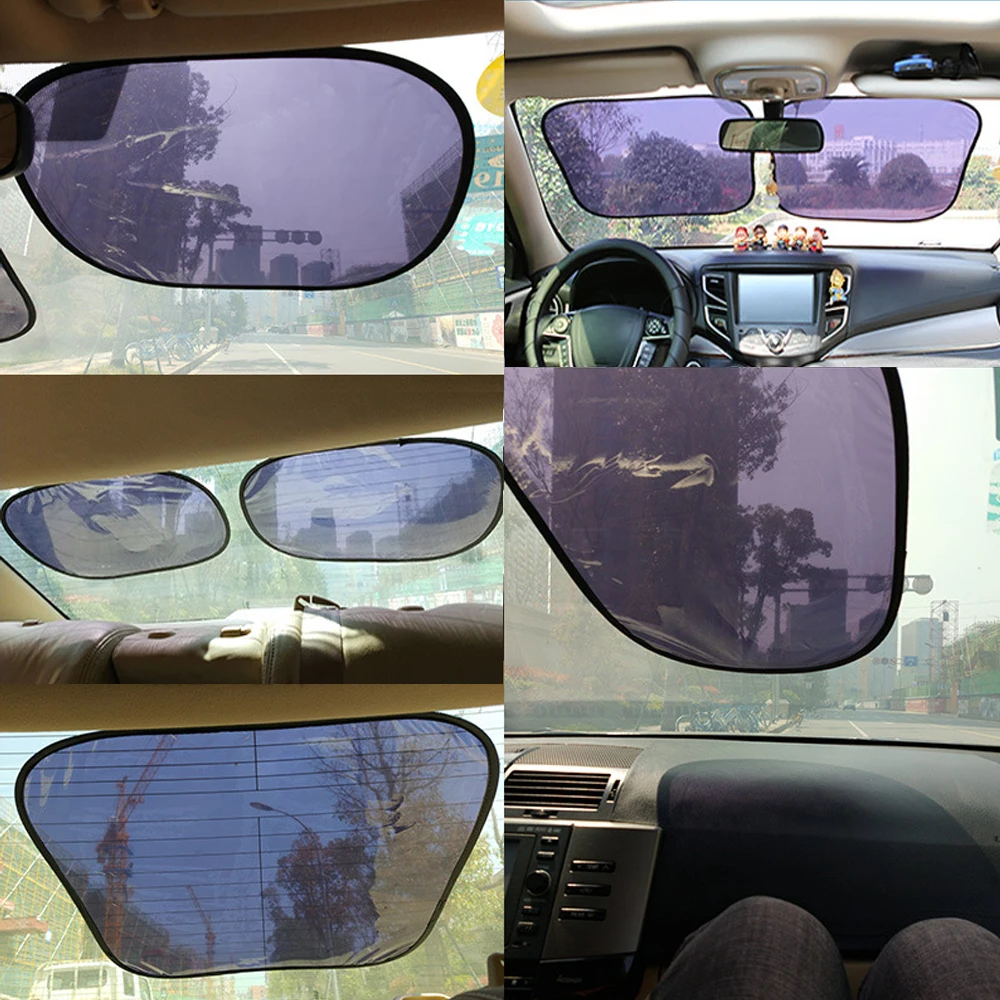 Parasole per auto Protezione UV Tenda per auto Finestrino laterale per auto Parasole Pellicola elettrostatica Pellicola per finestra di protezione per visiera parasole per finestra automatica - immagine 6