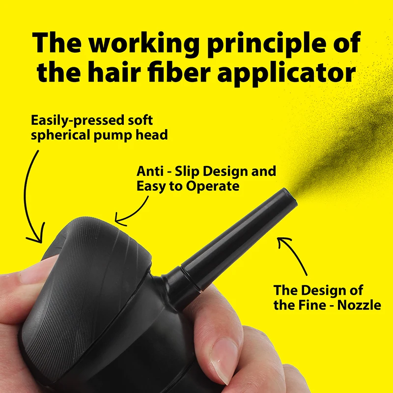 Hair Fiber Spray Applicator Pump Hair Fiber Spray Applicator Extension Nozzle Pump Hair Growth Fiber Comb Hair Loss Extensions - View #6
