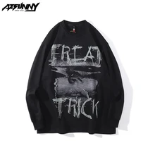 

ATSUNNY FREAT TRICK Printing Hip Hop Hoodie Pullover Streetwear Harajuku Gothic Campus Style Hoodies Autumn and Winter Clothes