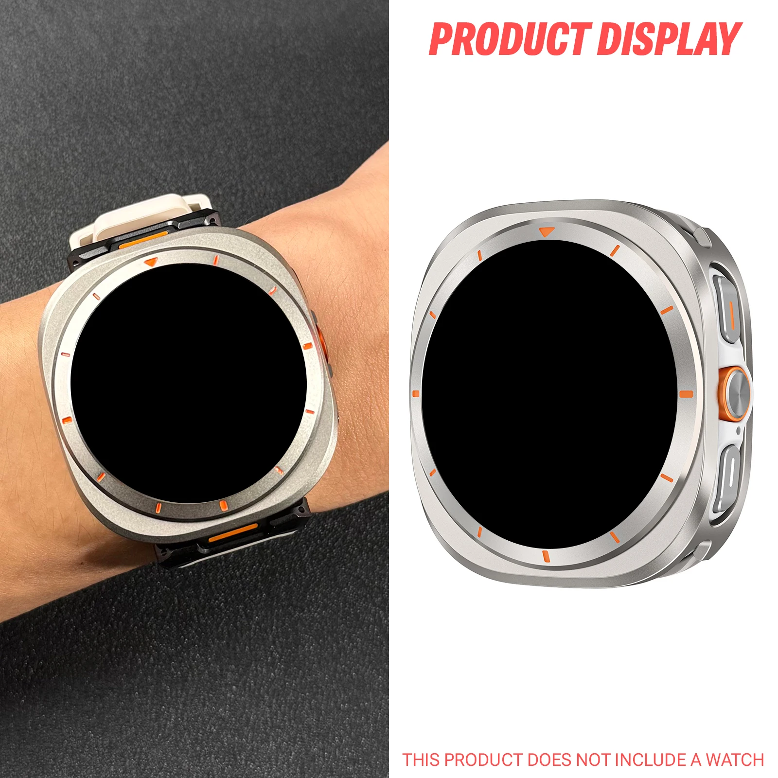 Premium Metal Protective Case for Samsung Galaxy Watch Ultra - Anti-Drop Design, No Screen Film Included