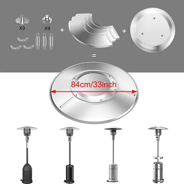 Propán Kültéri Fűtőberendezések Cserealkatrész Tartós Alumínium Csere Alkatrészek Szélvédő Teraszfűtések - Image 6
