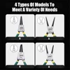 4Pcs 7'' Long Nose Plier Staight Snap Ring Remover Set With Storage Bag Circlip Pliers Bent Plier Inner Outer Retaining 6