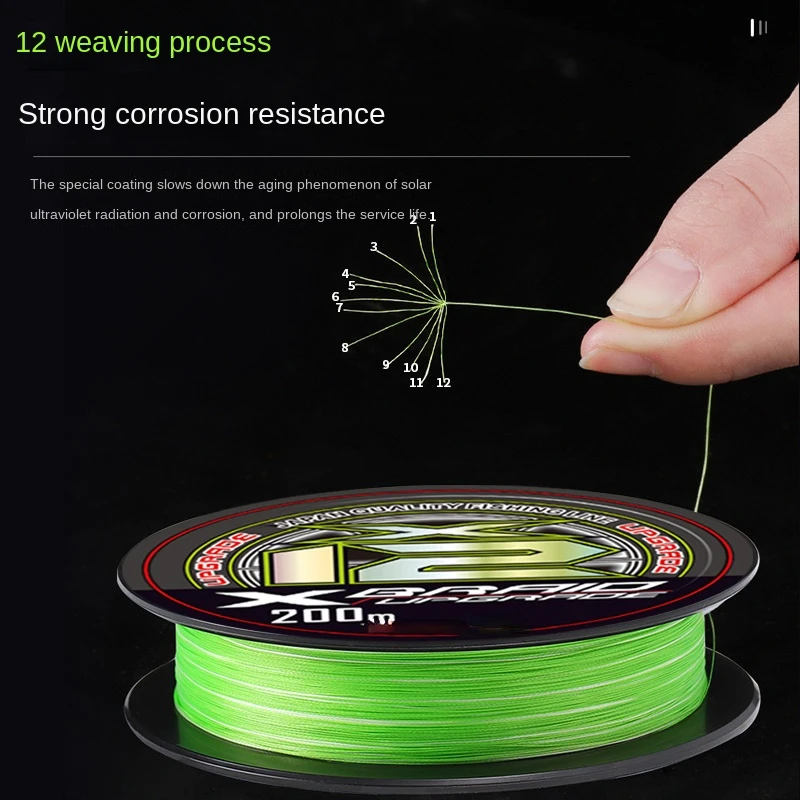 JAPAN PE X12 X8 UPGRADE 100M-500M Sinking Type Braided Fishing Line 14LB-80LB High Stength PE Line for Bass Carp Fishing Reel fishing line fishing tackle