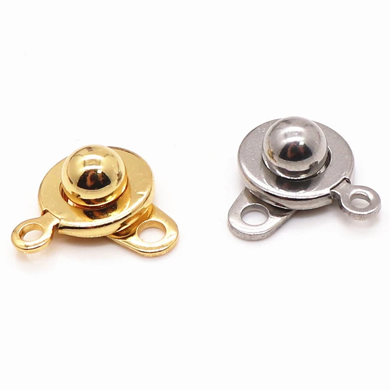 

10Sets Stainless Steel Snap-on Clasps Fastener Hooks Connectors for Bracelets Necklace Jewelry Making DIY Handmade Accessories
