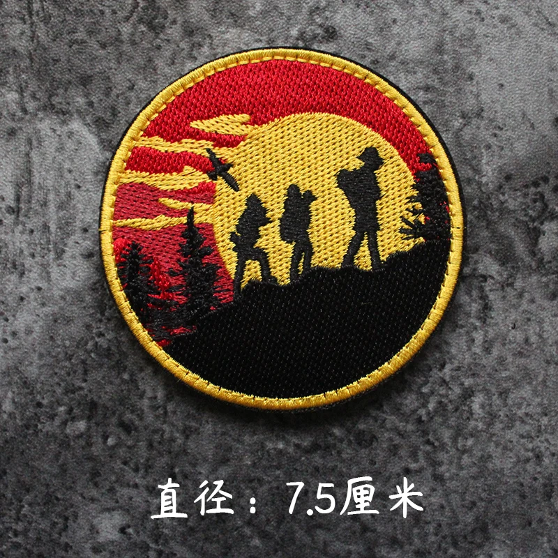 3D Embroidery Creative Gold Coins and Stereo Eagles Armband No Signal Woven With Hook Loop For Backpack Clothing Custom Patch
