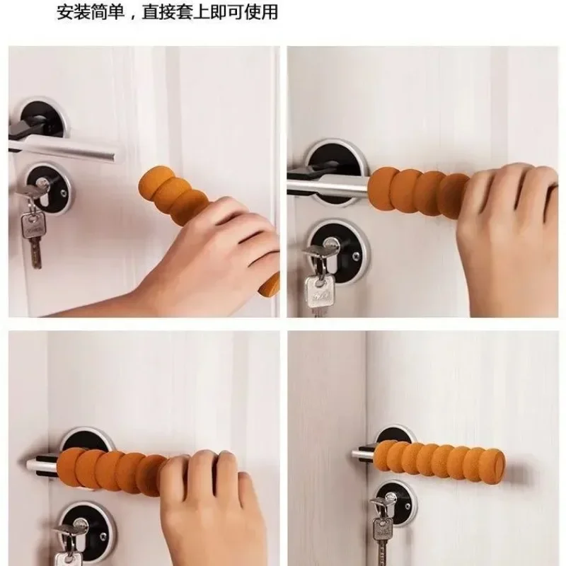 Soft EVA Rubber Crash Pad Door Handle Stopper Round Door Knob Foam Cover Furniture Protector Baby Safety Static-free Cute