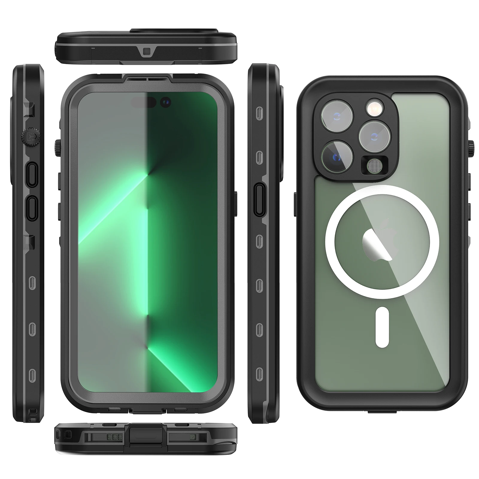 Waterproof Dustproof Magnetic Charging Full-Cover Diving Case