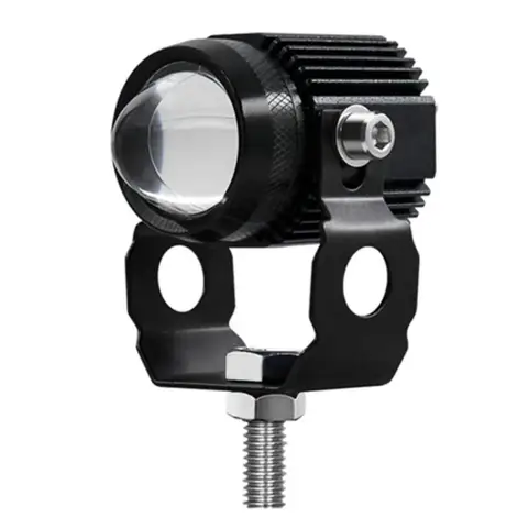 Motorcycle LED Headlight Projector Lens Dual Color ATV Scooter Driving For Cafe Racer Light Auxiliary Spotlight Lamp