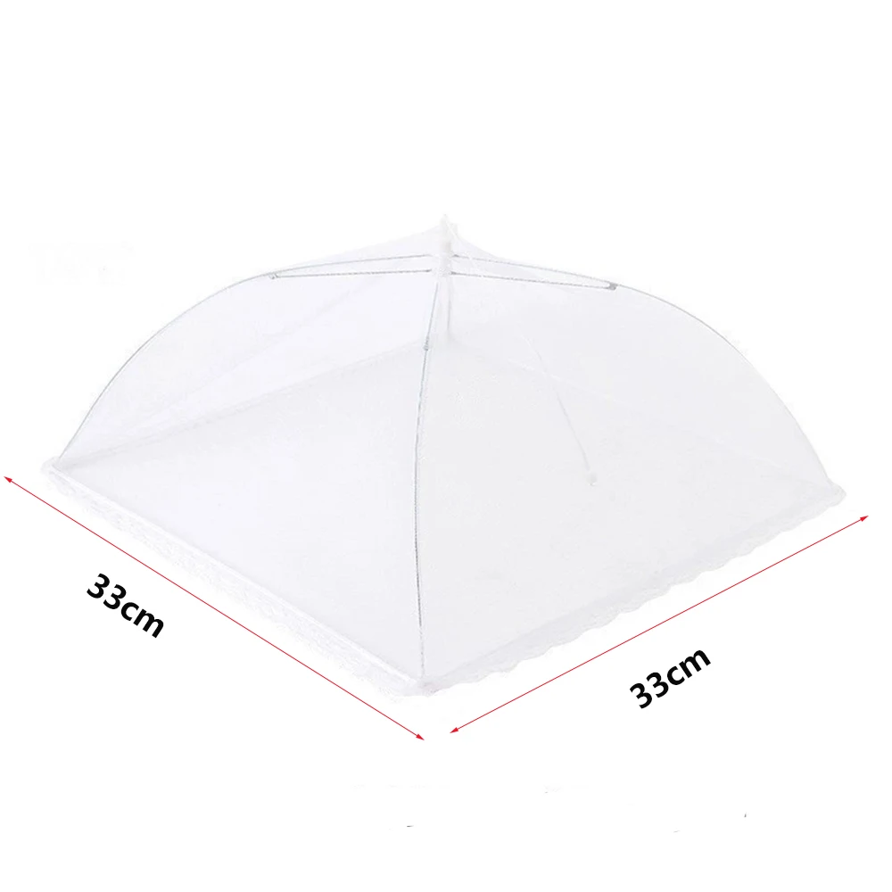 אוהל כיסוי מזון רשת לבן גדול - מתקפל וניתן לכביסה, מתאים לפיקניקים חיצוניים, ברביקיו ומסיבות