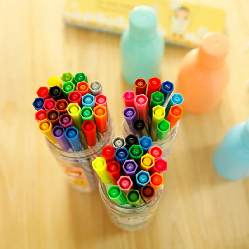 12 색 고품질 그림 미술 수채화 물감 펜 어린이 낙서 펜 학생 문구 학교 사무용품 마커 펜