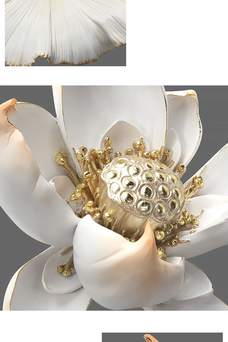 Lotus Rhyme Sculpture Decoration Living Room Large Floor Decoration Statue New Chinese Light Luxury Home Decor Housewarming Gift