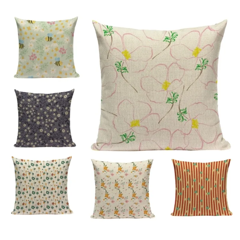 

Retro Vintage Pillow Cover Cushion Cover 45x45cm Nordic Pillow Cover Simple Flower Floral Tapestry Sofa Pillowcase F2244