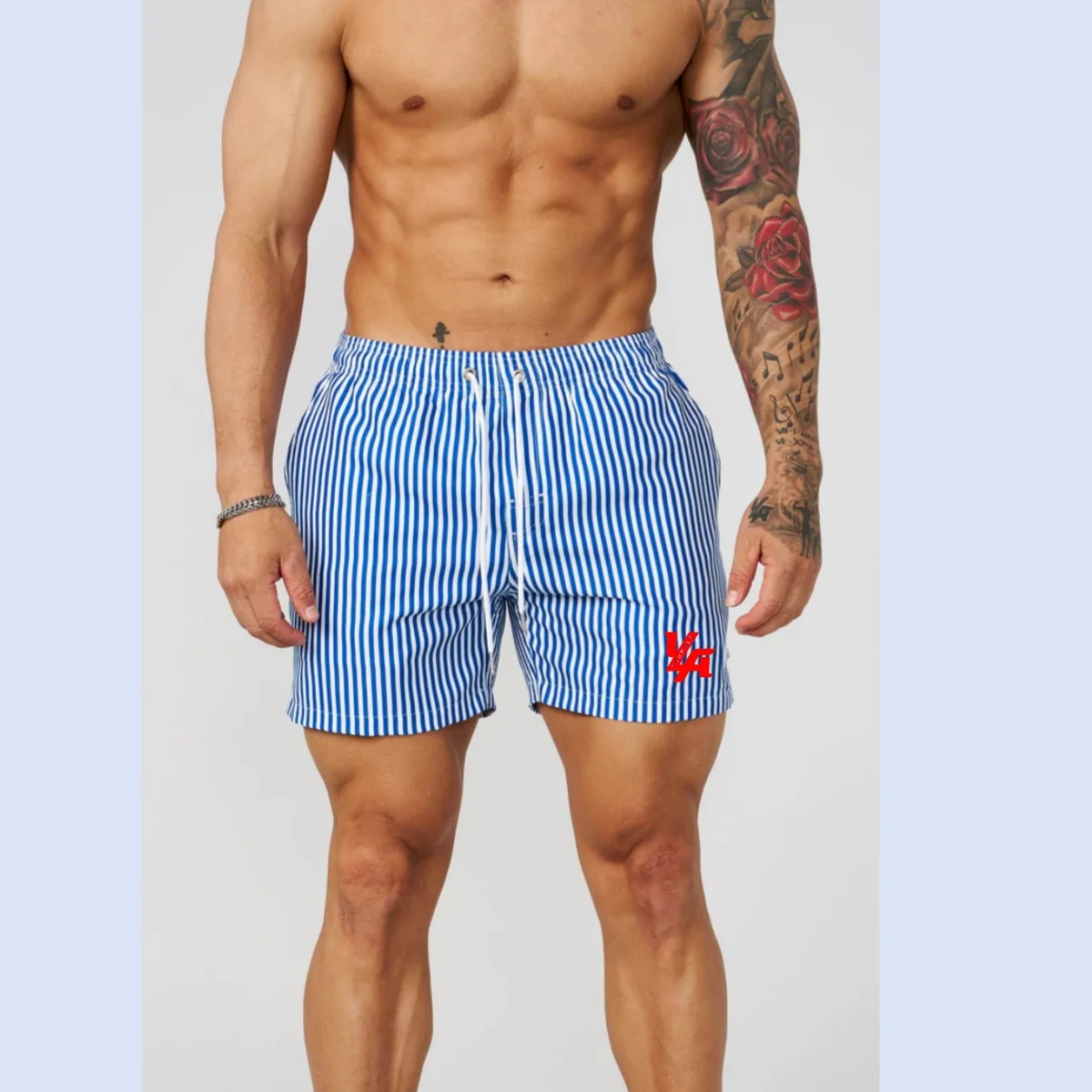 2025 YA Summer Men's Shorts Jogger Exercise and Fitness Quick-drying Breathable Casual Beach Pants 4-point Shorts young 6