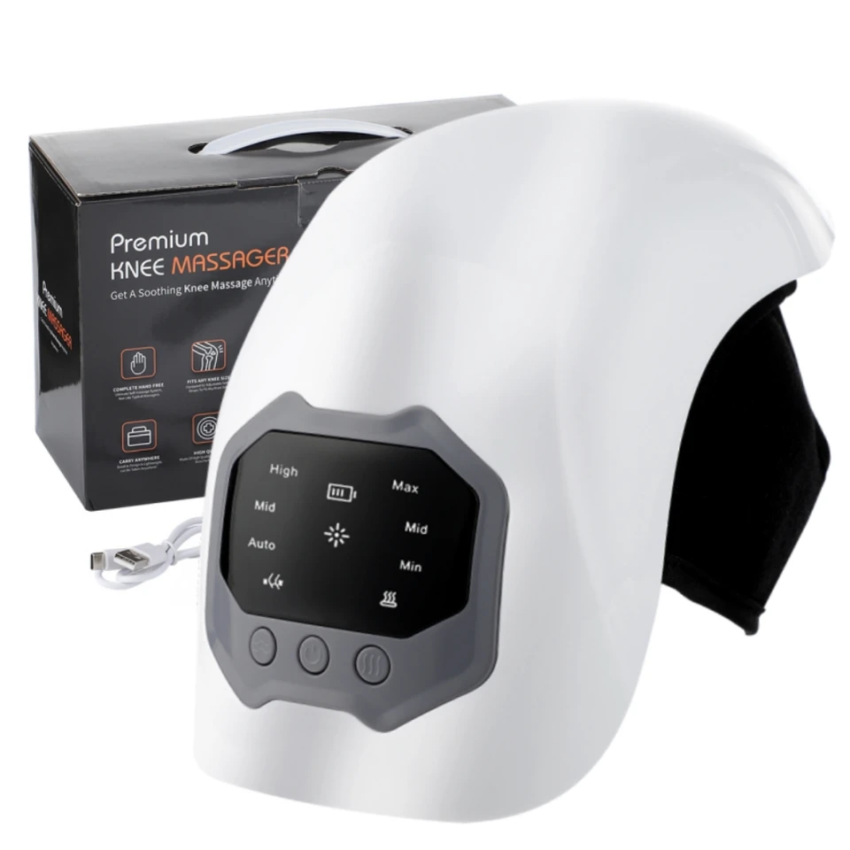 Heated Vibration Knee Massager with Red Light Therapy