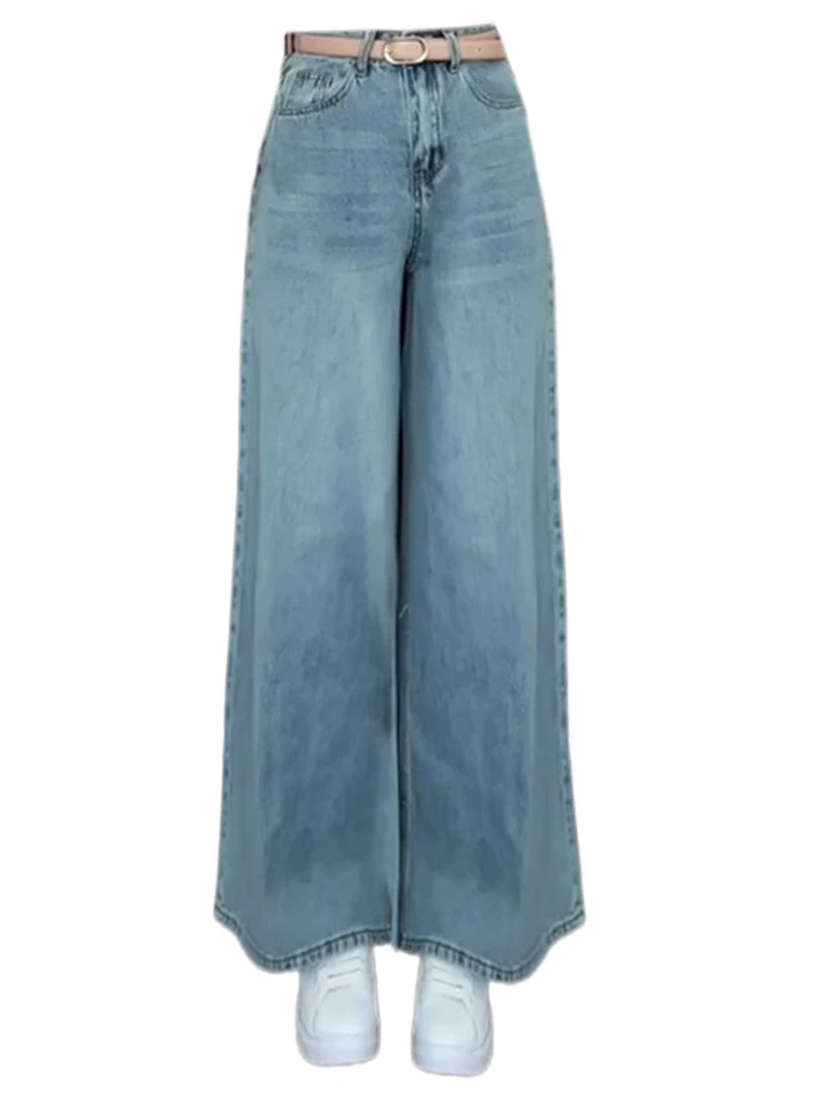 

Women Vintage Wide Leg Denim Pants Baggy Mom Jeans Boyfriend Classical Y2k Streetwear Long Trousers Tide Kpop Oversize Fashion