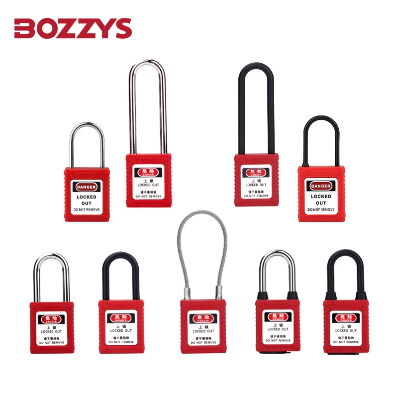 Set Lucchetto Di Sicurezza Bozzys Lockout/Tagout-10 Rad Keyed Diverse Serrature Loto, 2 Chiavi Per Serrature, 1 Chiave Master, Blocco Conforme Osha