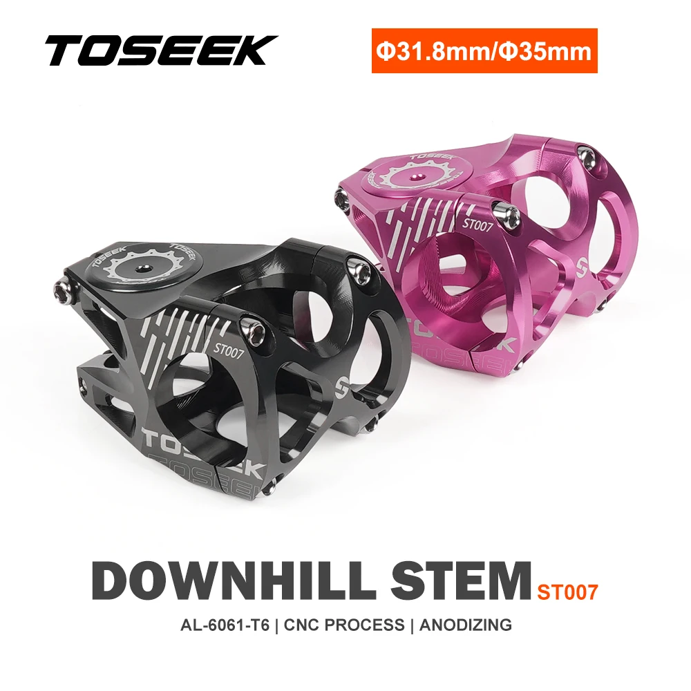 

TOSEEK MTB 32mm/45mm short Stem Ultralight High-strength Short Aluminum Alloy riser for 31.8/35mm Handlebar Downhill stem