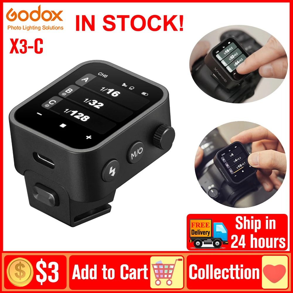 GodoxX3X3CFlashTriggerTTLHSSTransmitterTouchScreenTrigger