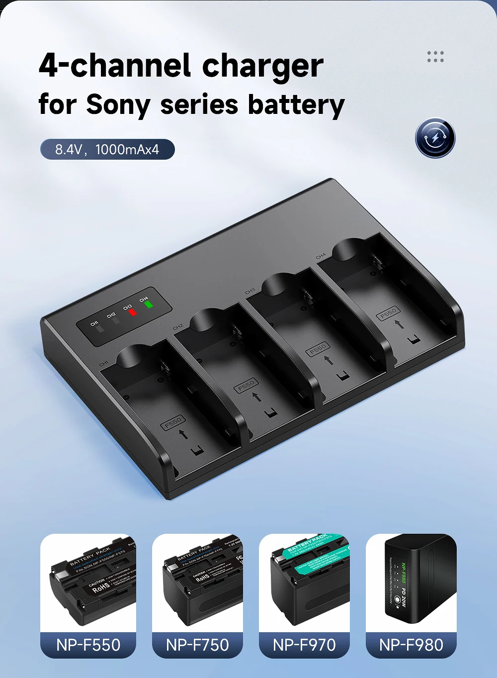 Palo 10800mAh NP-F980 NP-F970 NPF960 NPF970 Bateria