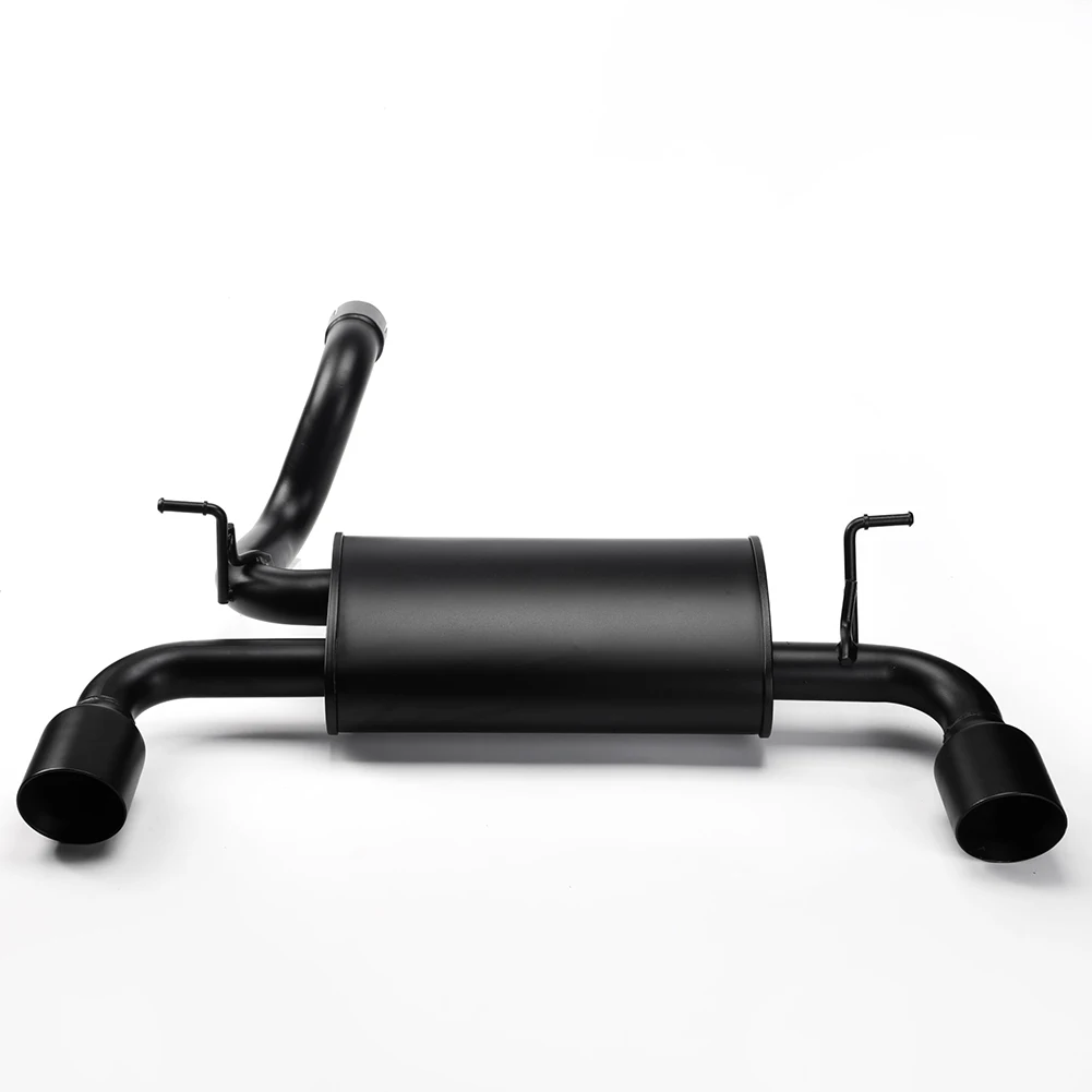 Steel Black Rear Exhaust Muffler System Kit for Jeep Wrangler JK