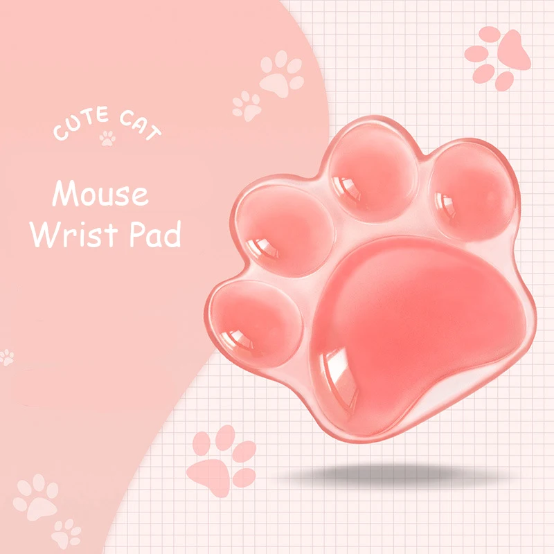 Cute Comfort Gel Computer Mouse Hand Wrist Rests Suporte Almofada Cartoon Silicone Cat Paw Wrist Pad