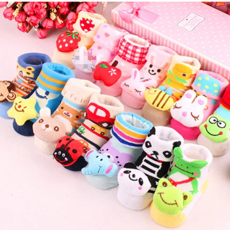 Baby Socks Toy Slipper Girls Boy Newborn Accessories Anti Slip Toddlers Gift Clothes Kids Infant Stuff Children With Bell Animal baby socks