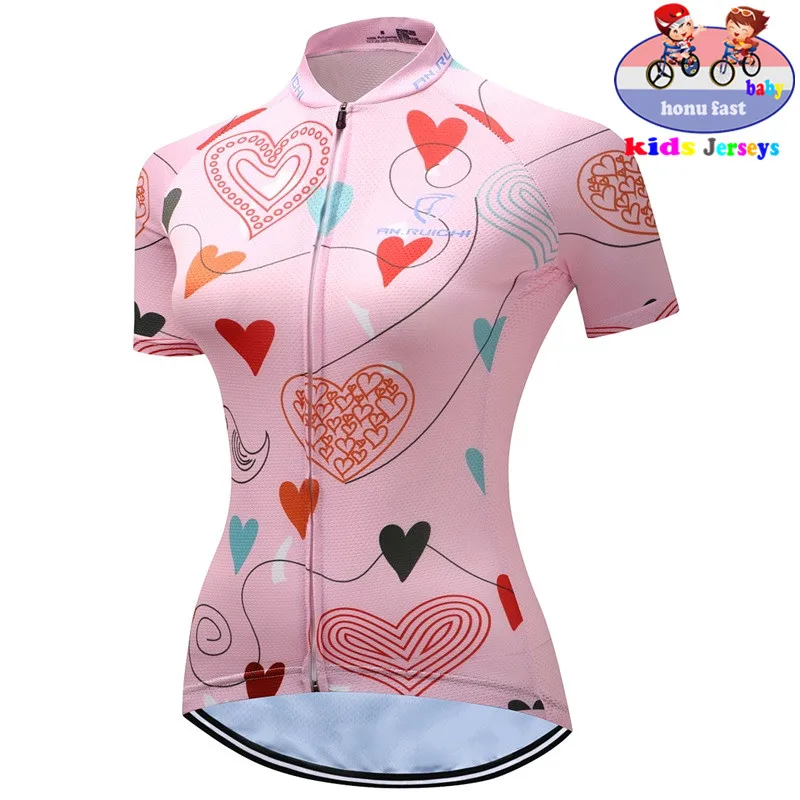 2023 Baby Girl New Kids Short Sleeve Cycling Jersey Set Breathable Children Bike Clothing GRILS Quick Dry Summer Bike Uniform 6