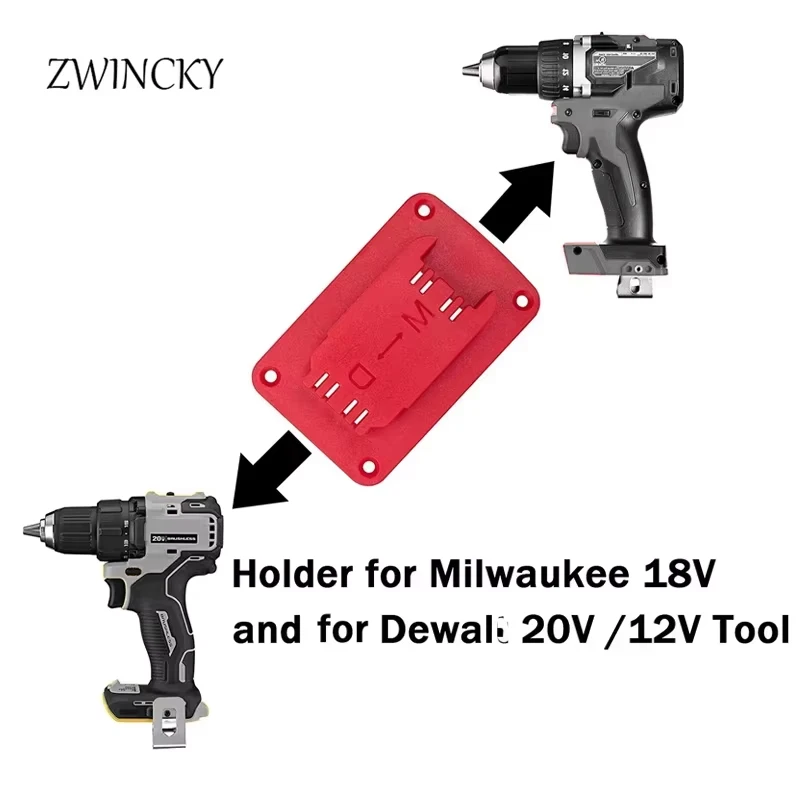 듀얼트 14.4V 18V 20V 드릴 마운트용 공구 거치대 1개, 밀워키 M&18 18V 공구 홀더 행거, 듀얼트 12V 20V 공구용