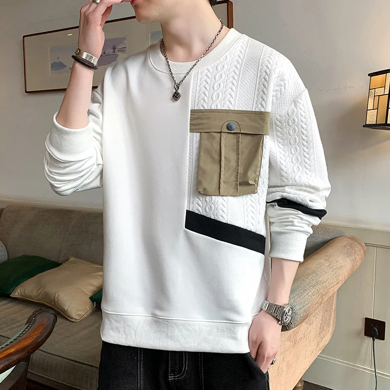 

Толстовка мужская демисезонная хлопковая, с длинным рукавом, WY052