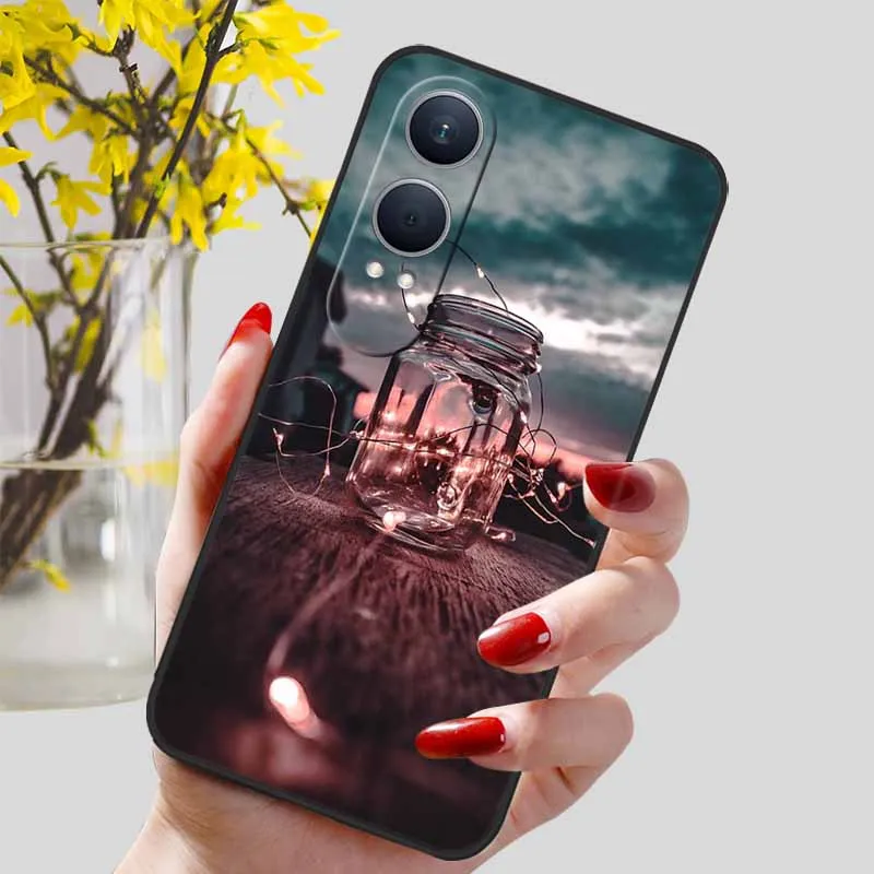 Floral Silicone Soft TPU Phone Case – Shockproof Protector Bumper Cover for OnePlus Nord CE4 Lite 5G