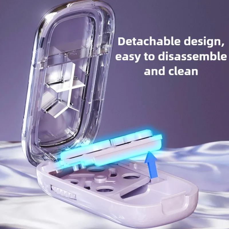 Multifunctional Pill Cutter Storager Compartment Box for Precise Cutting Tablet Splitting Pill Organizer Travel Home Use