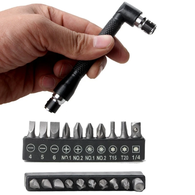 11PCS Mini Double Head Socket Wrench Set Screwdriver Bit Set Convenient L-shaped Socket Wrench Repair Tool Household Tool Set