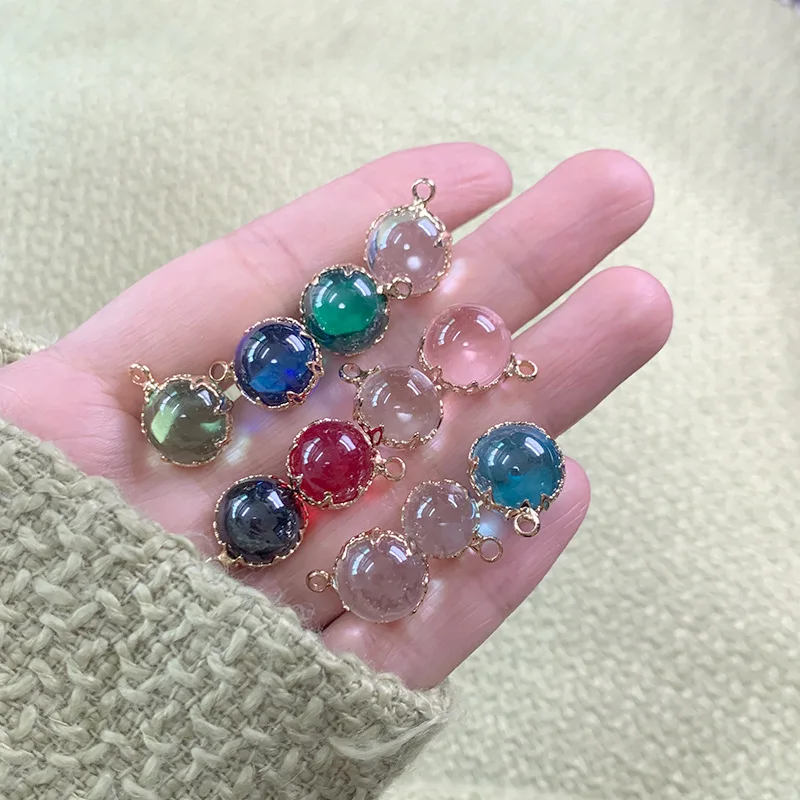 스웨터 가디건 치파오 재봉 액세서리용 금속 바닥 크리스탈 유리 단추, 스크랩북 DIY 장식, 10mm, 12mm