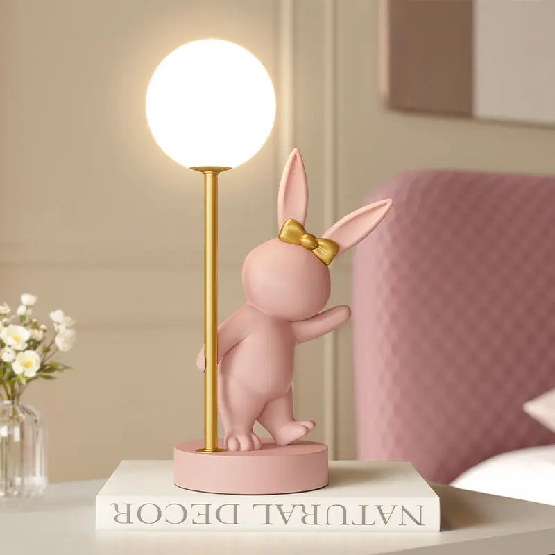 

Toffee Rabbit Bedroom Bedside Lamp Girl Children's Room Small Night Lamp Wedding Table Lamp Gift for New Couple Birthday Gift