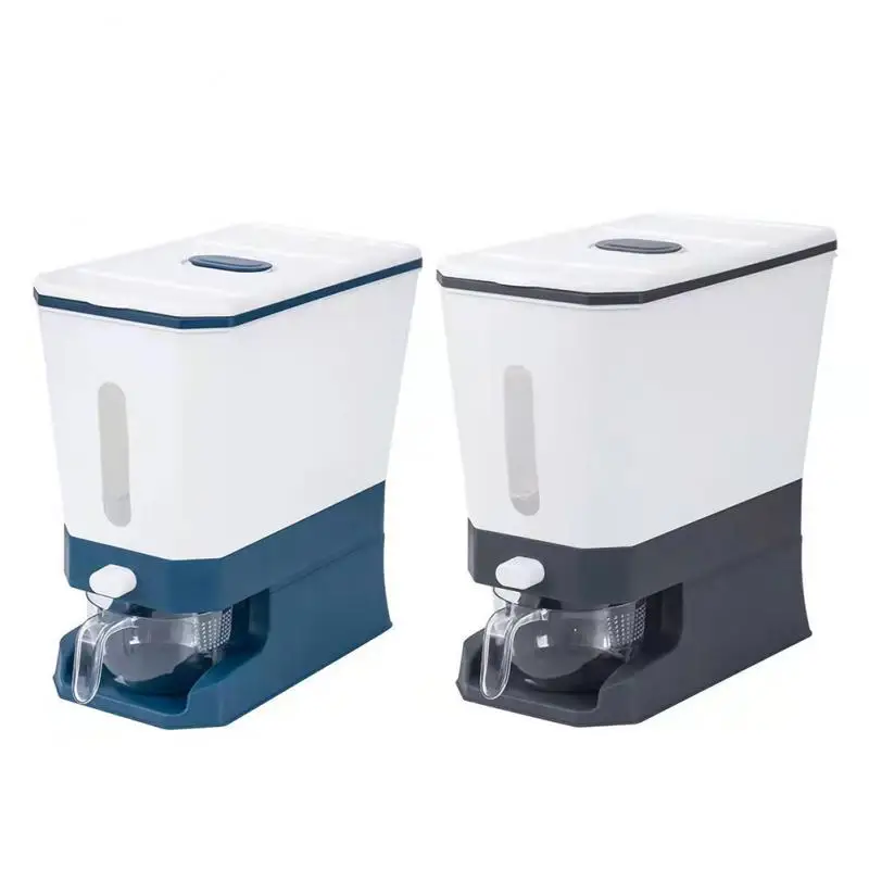 

Grain Sealed Jar Insect Proof New Pressing Automatic Household Thickened Cereal Dispenser Rice Bucket Seal Measuring Rice Tank