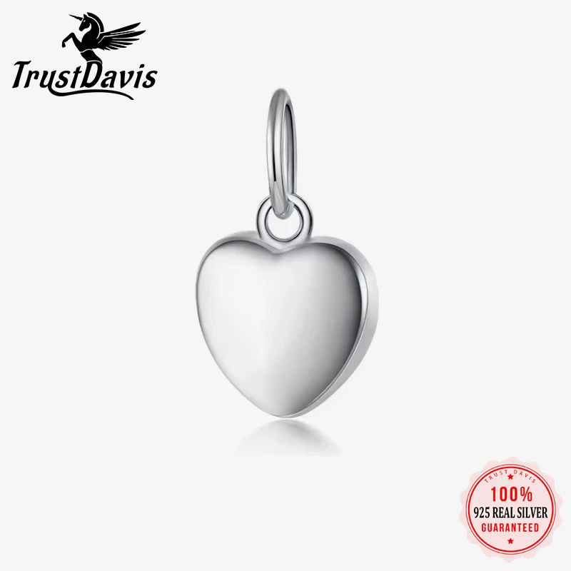 925 Sterling Silver Pendant Handmade DIY Necklace Bracelet Romantic Heart Accessories Jewelry HY725