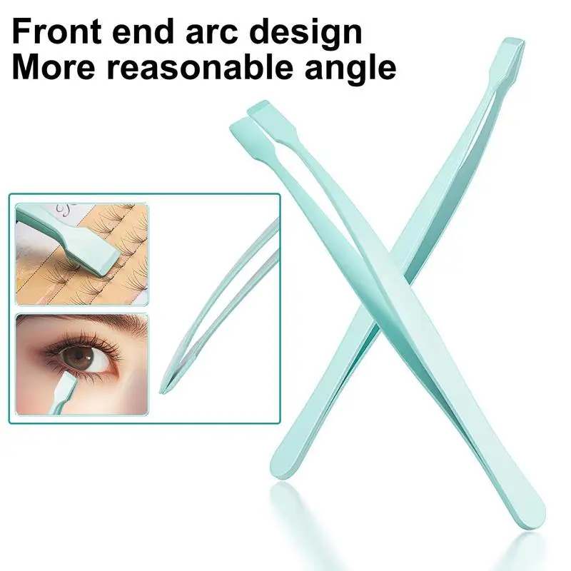 Makeup Tool Lash Applicator Non Slip Tweezers for Travel Salon Separating Precise Professional Eyelash Cluster