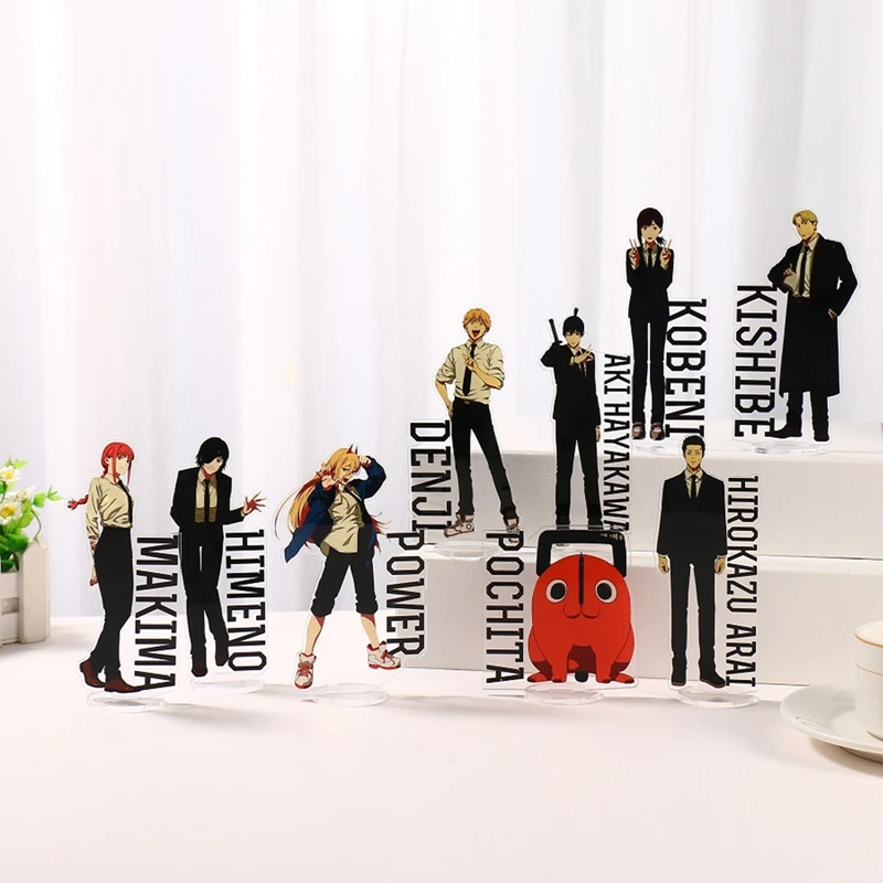 

Anime Chainsaw Man Acrylic Stand Model Denji Makima Power Hayakawa Aki Figures Pochita Model Plate Desk Decor Standing Sign Gift