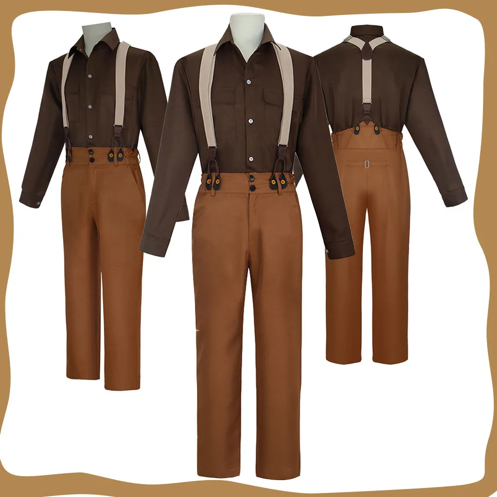 Titanic Jack Dawson Brown Outfit Carnival Halloween Cosplay Costume main image 0
