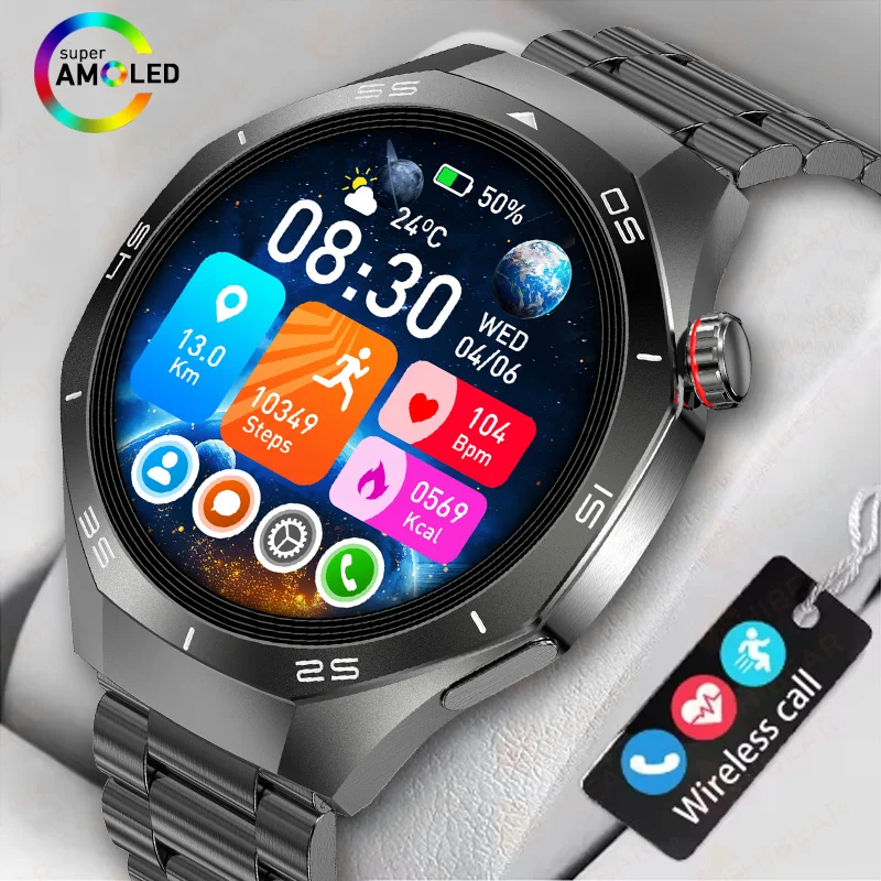 2025 New Outdoor Watch 5 Smartwatch Men HD AMOLED Screen Heart Rate ...