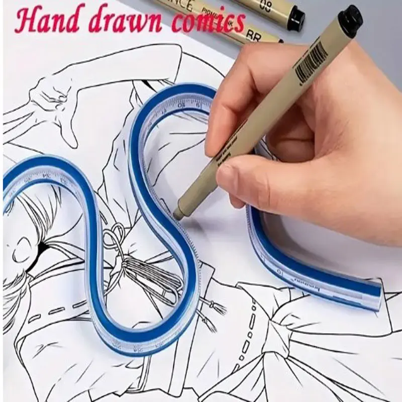 Flexible Curve and Drawing Rulers Set