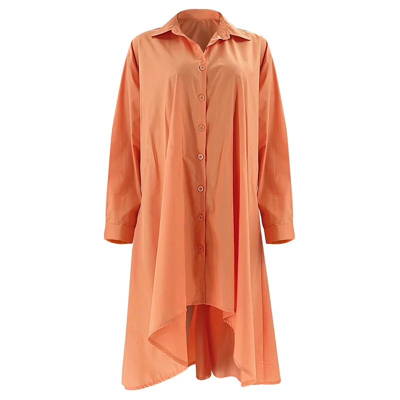 Plus Size Women Curvy Cloth Solid Wide Club Blouse Dress Lady Casual V Neck Luxury Robe 2023 Summer Trendy Loose Party Dress
