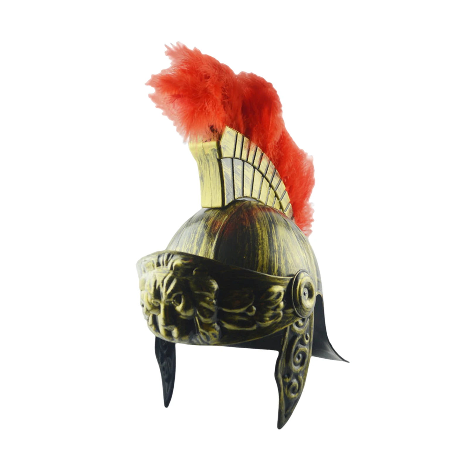 Roman Vintage Helmet Fancy Dress Spartan Hat Gifts Home Decor Medieval Ancient Costume Helmet Vintage Wearable for Movie Boys Party Hat Drinking Helmet