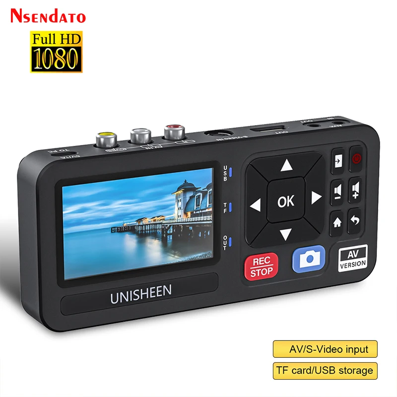 

StandAlone Endoscop Video Analog CVBS RCA SVideo MP3 to HDMI Snapshot Recoder Camera USB Video Capture Card For TF Flash Driver