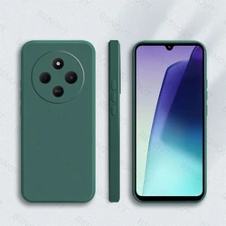 Premium Liquid Silicone Phone Case - Full Edge Back Cover, Soft and Durable for Redmi A4 (Black Green)