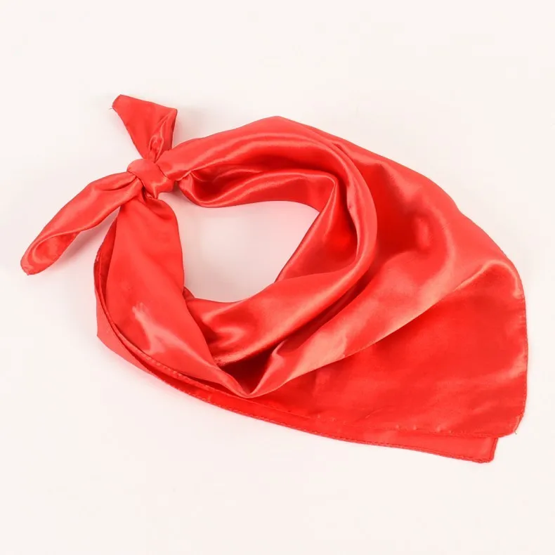 60 cm luxuriöses, einfarbiges Seidentuch für Damen, Satin-Halstuch, Haarband, Taschentuch, weiches Halstuch, Hijab, Kopftuch, Damen-Foulard – Detail 3