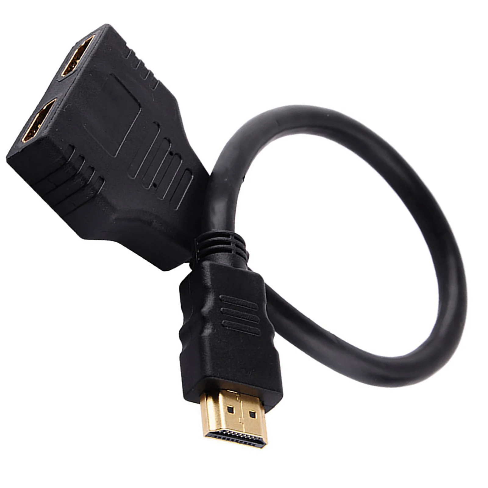 Dual HDMI Female to HDMI Male Splitter Adapter Cable