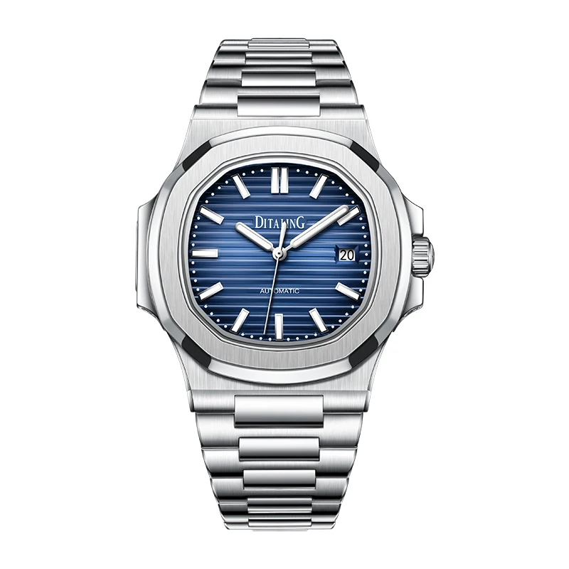 

Men's Mechanical Watch Classic Business Gentleman Automatic Watches Stainless Steel Calendar Hand Clock Male Christmas Present