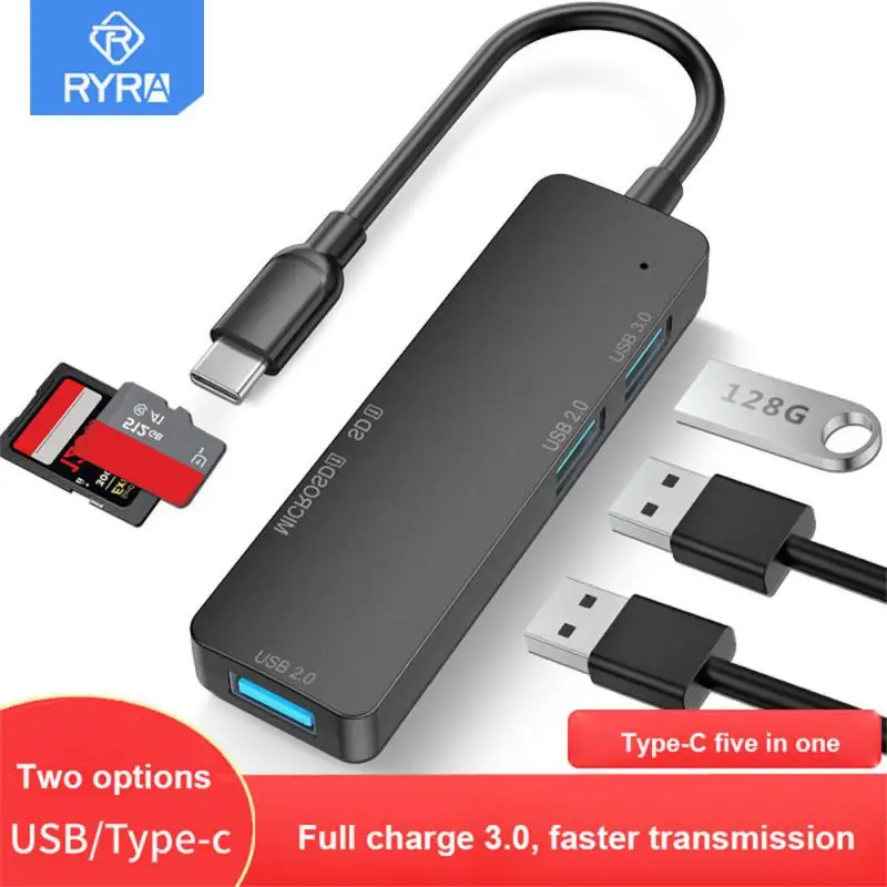 

RYRA 5 In 1 Type C HUB High Speed USB3.0 HUB Splitter Card Reader Multiport With SD TF Ports For Macbook Computer Accessorie HUB